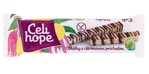 Celihope amarantové Oblátky s citrónovou príchuťou 25g