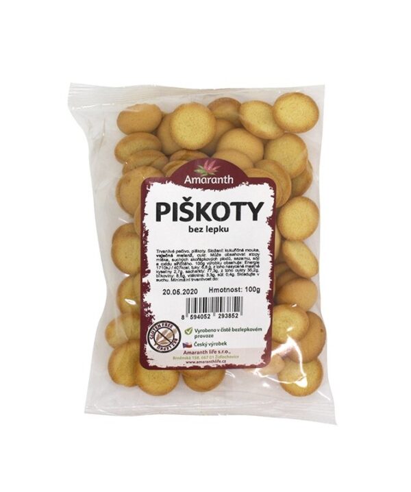Piškóty amarantové 100g Bez lepku