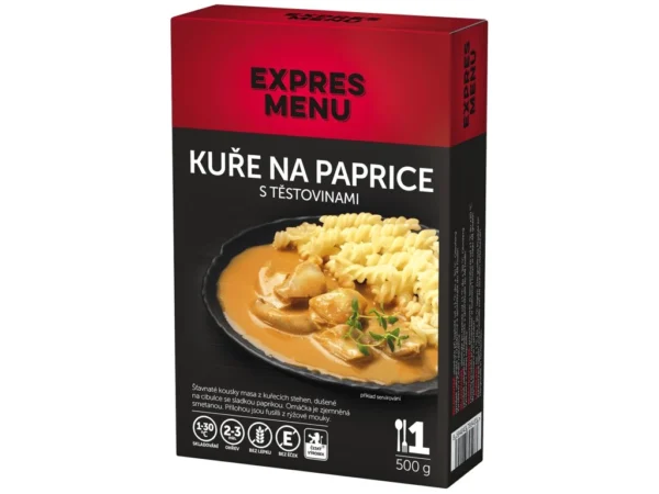 KM Kuracie mäso na paprike s cestovinou 1 porcia /500 g